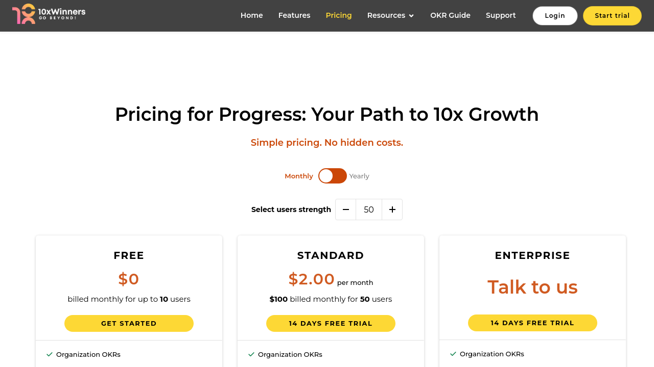 10xWinners OKR