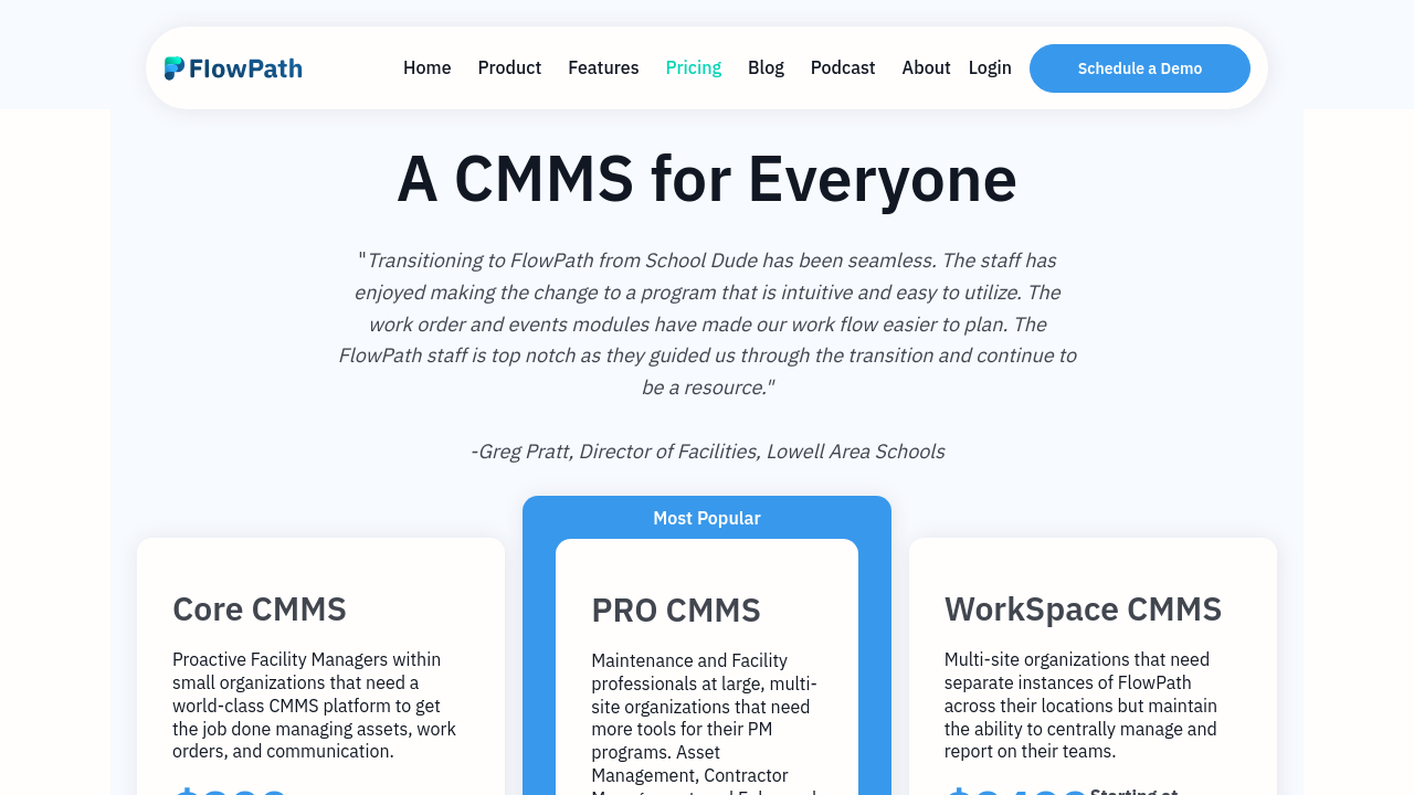 FlowPath Facility Management Platform