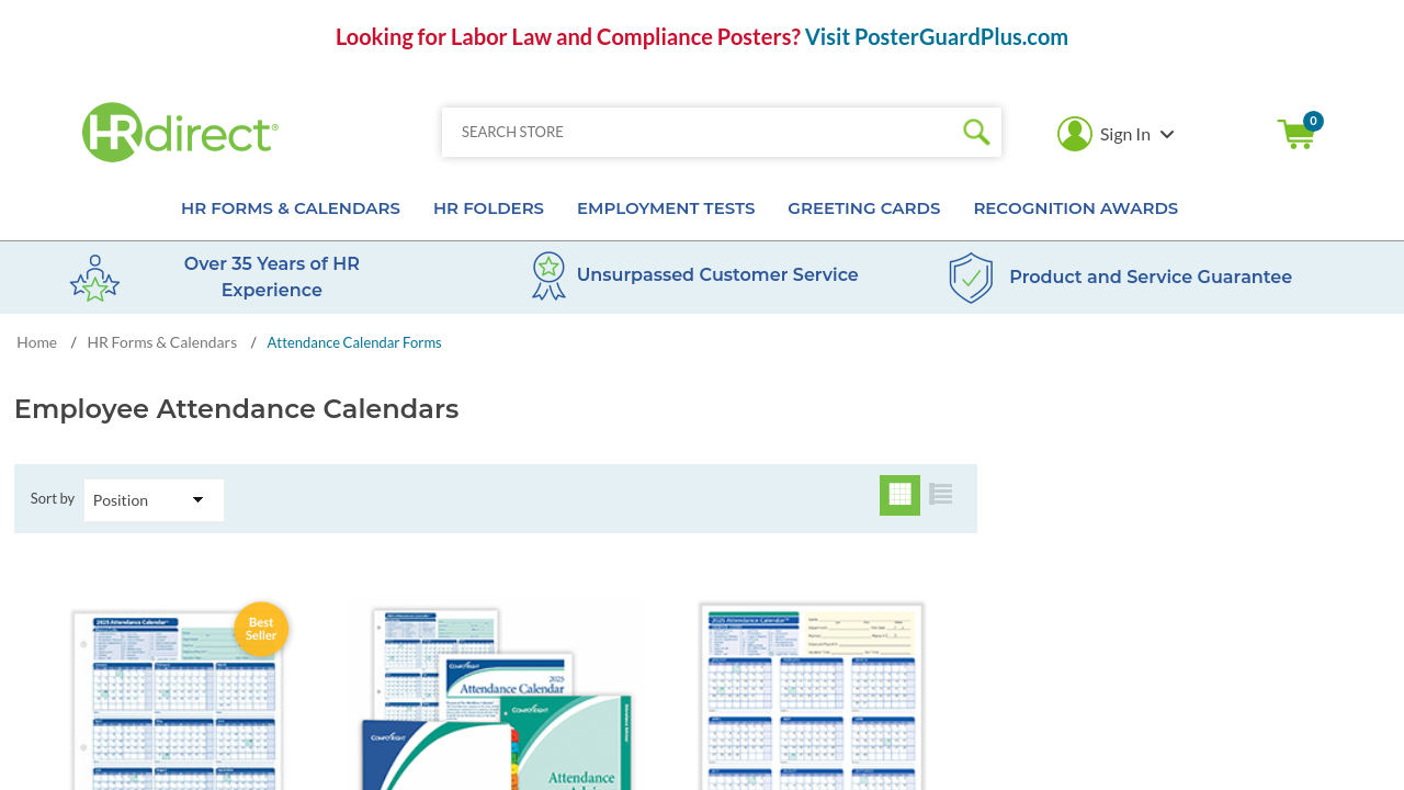 HRdirect Attendance Calendar