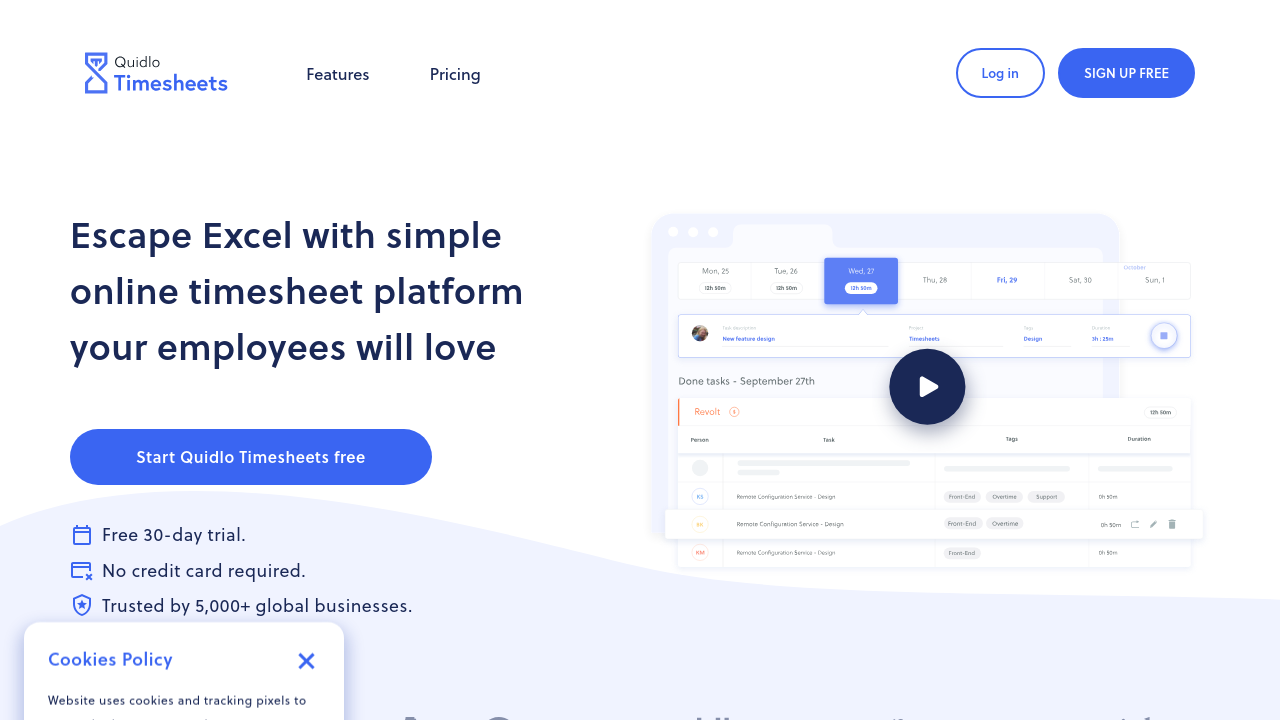 Quidlo Timesheets