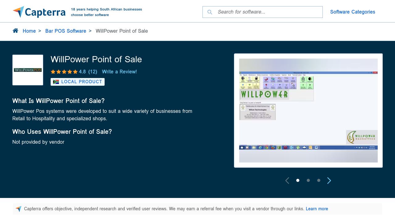 WillPower Point of Sale